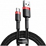 ���� ������ USB 2.0 AM to USB-C 3.0m 3A red black Baseus (CATKLF-U91)