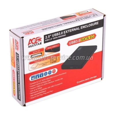   AgeStar 2.5", USB3.0,  (3UB2P2)
