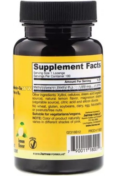  Jarrow Formulas  B-12   , 1000 , Methyl B-12, 100  (JRW-18001)