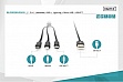 ���� ������ USB 2.0 AM to Lightning + Micro 5P + USB-C 1.0m charge only Digitus (AK-300160-010-S)