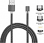 ���� ������ USB 2.0 AM to Lightning + Micro 5P + Type-C 1.2m Magneto gre XoKo (SC-350MGNT-GR)