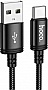 ���� ������ USB 2.0 AM to USB-C 3.0m X91 Radiance black HOCO (6931474788726)