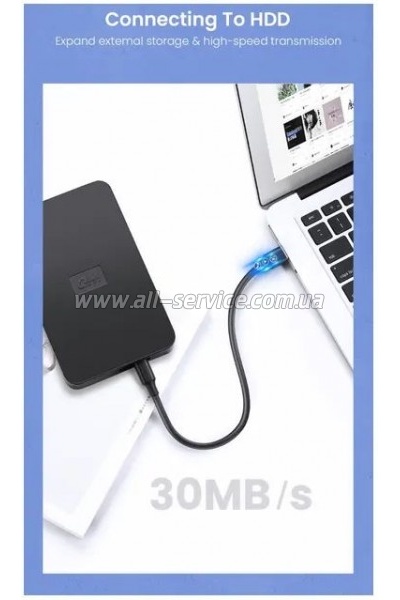 ���� ������ USB 2.0 AM to Mini 5P 1.0m US132 black Ugreen (10355)