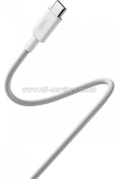 ���� ������ USB-C to USB-C 2.0m 6A braided white Xiaomi (1169400)