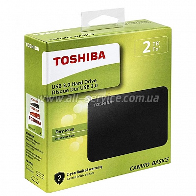  Toshiba 2.5" USB 3.0 4TB Canvio Basics Black (HDTB440EK3CA)