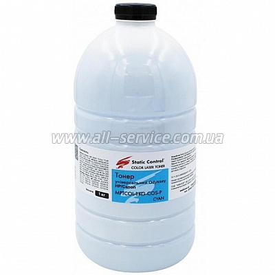 Тонер SCC Universal MPTCOL HP/ Canon бутль 1кг cyan (MPTCOL-1KG-COS-P) Тонер SCC Universal MPTCOL HP/ Canon бутль 1кг cyan (MPTCOL-1KG-COS-P)