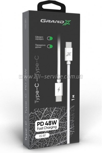 ���� ������ USB Type-C to Type-C Grand-X (CC-07)