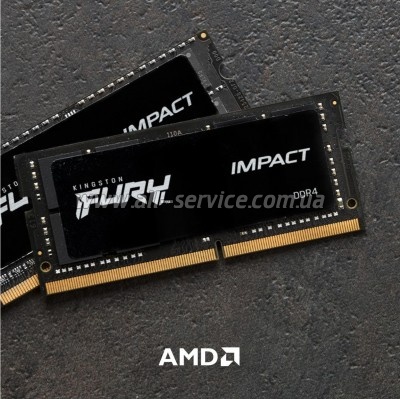     SoDIMM DDR4 32GB 3200 MHz Fury Impact Kingston Fury (ex.HyperX) (KF432S20IB/32)