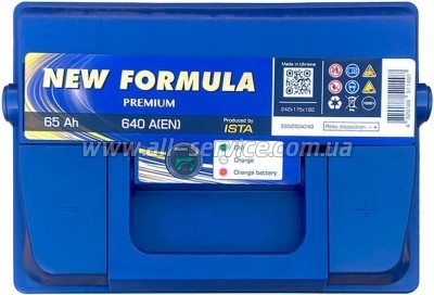 ����������� ������������� NEW FORMULA PREMIUM 65Ah �� (-/+) (640EN) (5652304249)