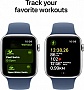 - Apple Watch SE 2024 GPS 44mm Silver Aluminium Case with Denim Sport Band - M/L (MXER3QH/A)