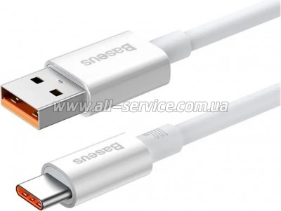 ���� ������ USB 2.0 AM to USB-C 2.0m 100W moon white Baseus (P10320102214-03)