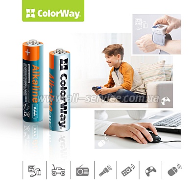  ColorWay AAA LR03 Alkaline Power * 24 plastic box (CW-BALR03-24PB)