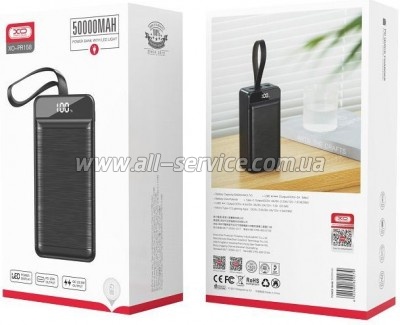   XO 50000mAh, PD/18W, QC3.0/22.5W, flashlight, Input(Micro,Type-C,Lightning), Output(3*USB,Type-C) (XO-PR158 / 29211)