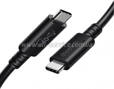 ���� ������ USB-C to USB-C 0.8m USB 4 100W 40Gbps 8K60Hz Choetech (XCC-1028)