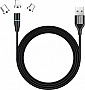 ���� ������ USB 2.0 AM to Lightning + Micro 5P + Type-C 1.0m Magnetic Colorway (CW-CBUU038-BK)