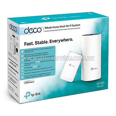 Wi-Fi Mesh  TP-Link Deco M3 (Deco-M3-2-pack)