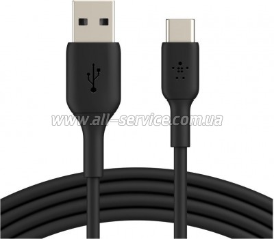 ���� ������ USB 2.0 AM to USB-C 1.0m PVC black Belkin (CAB001BT1MBK)