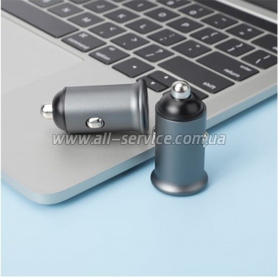   ColorWay 2USB Car QC3.0 Gray (CW-CHA029PD-GR)