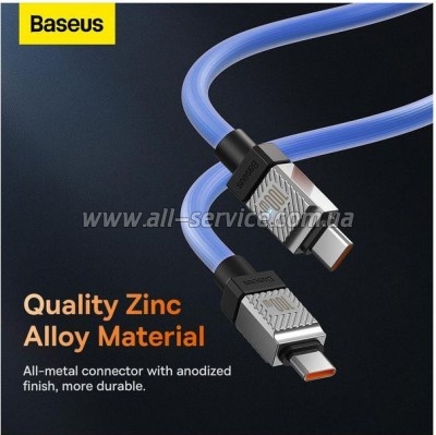 ���� ������ USB-C to USB-C 1.0m CoolPlay Fast Charging 100W blue Baseus (CAKW000203)