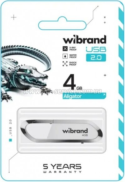  Wibrand 4GB Aligator White USB 2.0 (WI2.0/AL4U7W)