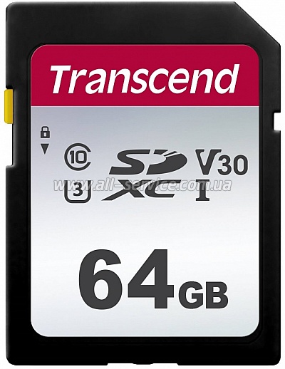  64GB Transcend SDXC 300S UHS-I U3 (TS64GSDC300S)