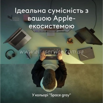  Logitech MX Keys S  MAC Bluetooth/Wireless UA Space Grey (920-011637)
