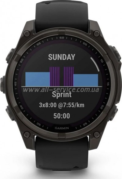 - Garmin fenix 8 47mm,Saph Solar,CrbnGry Ti/Blk,Blk/PblGryBnd (010-02906-11)