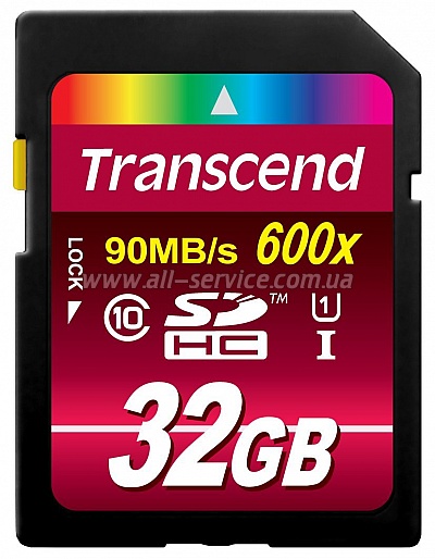   32GB TRANSCEND SDHC CLASS 10 UHS-I (TS32GSDHC10U1)