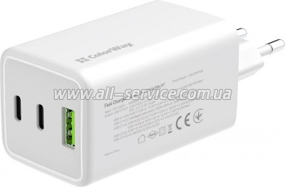 �������� ������� ColorWay C101B GaN Mini 100W PD white (CW-CHS061PD-WT)