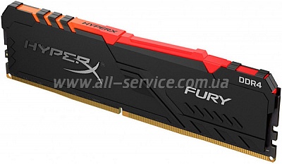 Kingston 16Gb DDR4 2666M Hz HyperX Fury Black RGB (HX426C16FB3A/16)