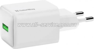 �������� ������� ColorWay USB QC3.0 18W white (CW-CHS063Q-WT)