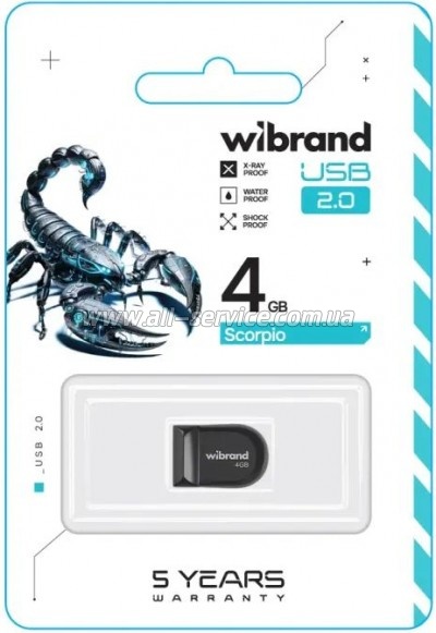  Wibrand 4GB Scorpio Black USB 2.0 (WI2.0/SC4M3B)