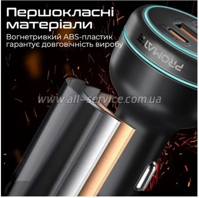 �������� ������� Promate 2xUSB-C PD + USB-A QC3.0 (powerdrive-230)