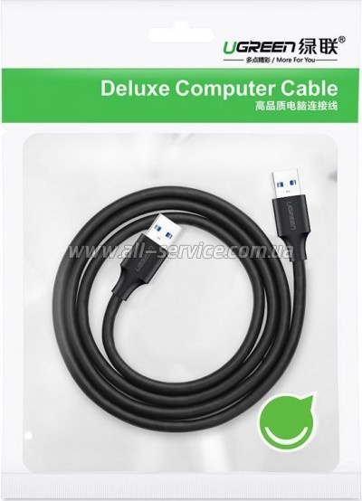 ���� ������ USB 2.0 AM/AM 0.5m US102 black Ugreen (10308)