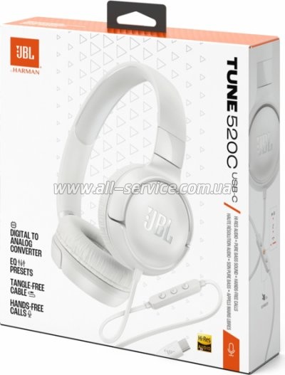  JBL Tune 520C USB-C White (JBLT520CWHT)