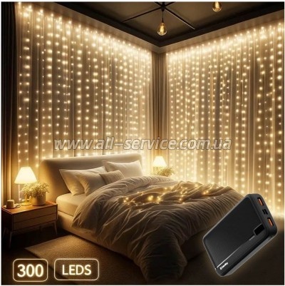 �������� ColorWay ����� 3x3� 300 LED USB ������ ���� (CW-GW-300L33U)