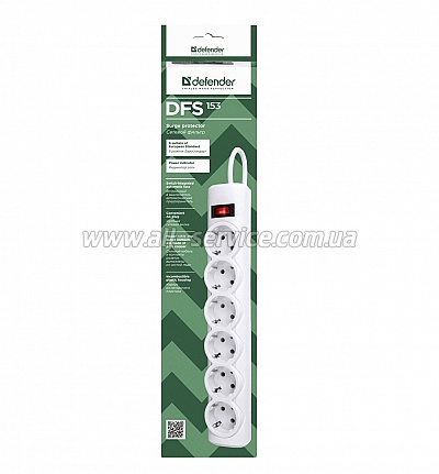 ������� ������ DEFENDER DFS 153 3m 6 ������� white (99490)