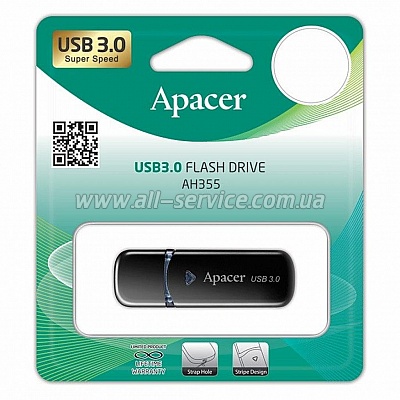 APACER AH355 32GB USB 3.0 black (AP32GAH355B-1)