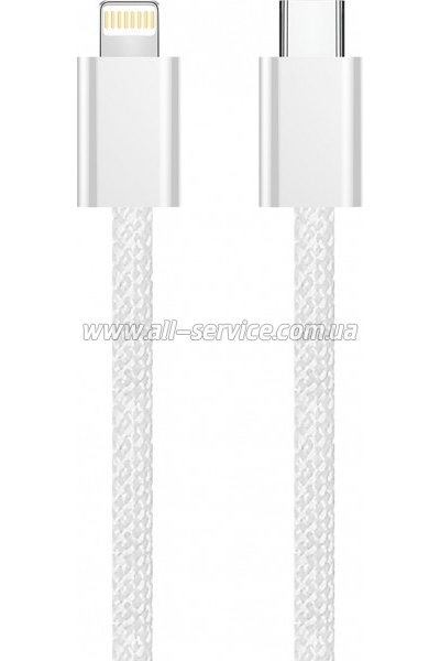 ���� ������ USB-C to Lightning 2.0m PD 27W braided gray ColorWay (CW-CBPDCL068-GR)