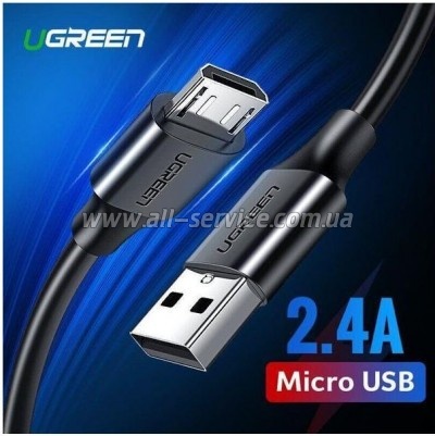 ���� ������ USB 2.0 AM to Micro 5P 1.5m US289 Black Ugreen (60137)