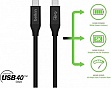 ���� ������ USB-C to USB-C 0.8m USB4 40Gbps 100W Black Belkin (INZ001BT0.8MBK)