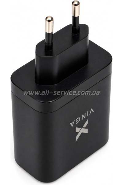 �������� ������� Vinga 2xUSB-C + USB-A Display 65W (VCR65ACCDB)