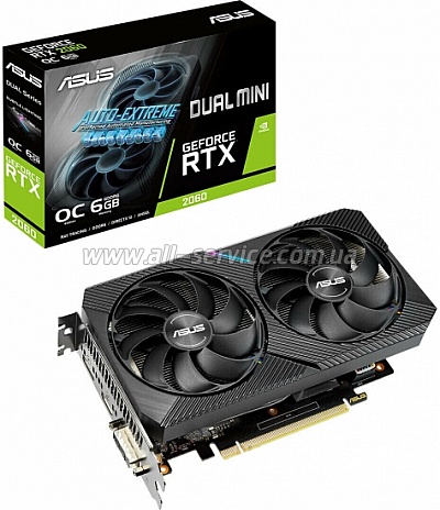  ASUS GeForce RTX2060 6GB GDDR6 GAMING DUAL OC MINI (DUAL-RTX2060-O6G-MINI)