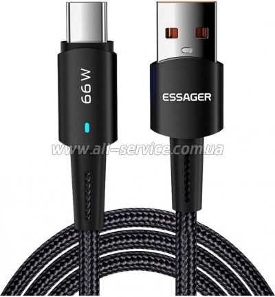 ���� ������ USB 2.0 AM to USB-C 0.5m 6A Essager (EXCT-CGB01)