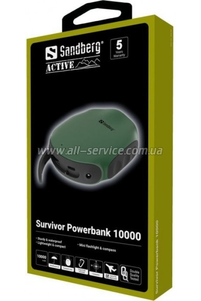   Sandberg 10000mAh, Survivor, USB*2, -, - (420-60)