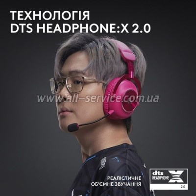  Logitech G Pro X 2 Lightspeed Wireless Magenta (981-001275)
