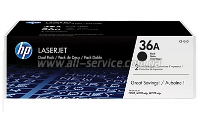 Картридж HP LJ P1505/ M1120/ 1522 series DUAL PACK (CB436AD) Картридж HP LJ P1505/ M1120/ 1522 series DUAL PACK (CB436AD)