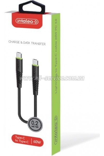 ���� ������ USB-C to USB-C 0.2m CBFLEXTT0 60W Intaleo (1283126559495)