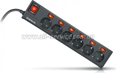 ������� ������ REAL-EL RS-6 EXTRA 3m black (EL122300002)