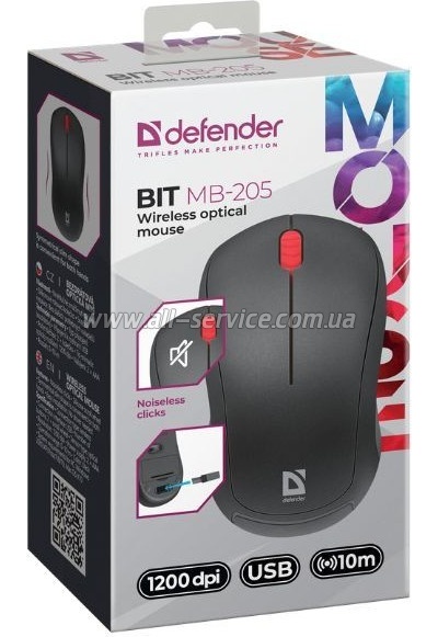  Defender Bit MB-205 Silent Wireless Black (52205)